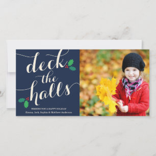 DECK THE HALLS HOLIDAY PHOTO CARD