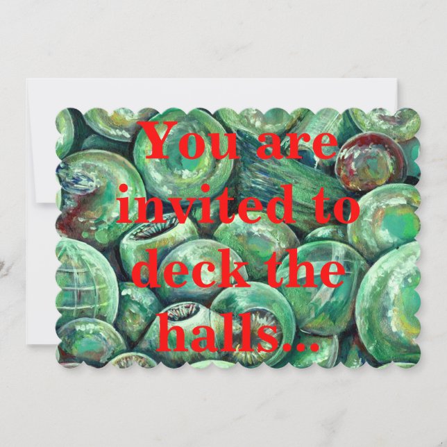 Deck the halls invitation (Front)