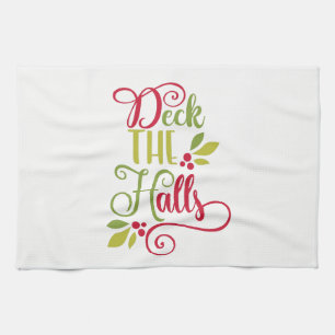 deck the halls kitchen towel