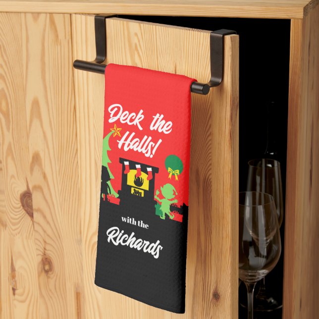 Deck The Halls Kitchen Towel (Thirds Fold)