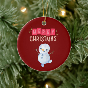 Deck the Halls: Merry Christmas Cheer" Ceramic Ornament