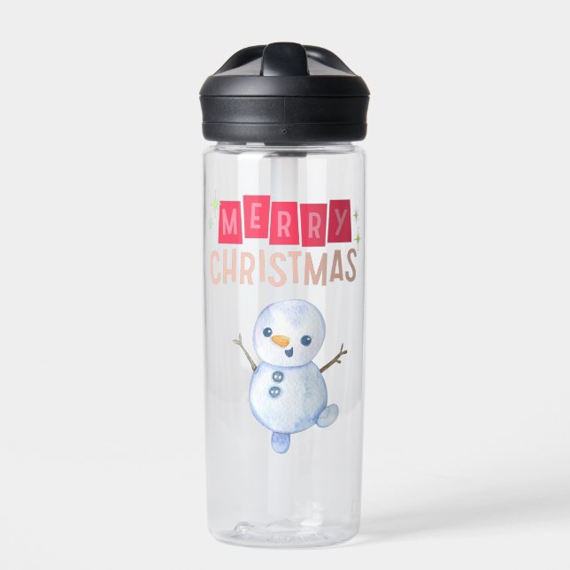 Deck the Halls: Merry Christmas Cheer" Water Bottle (Front)