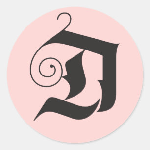 Deck the Halls Modern Lettering Blush Pink Black Classic Round Sticker