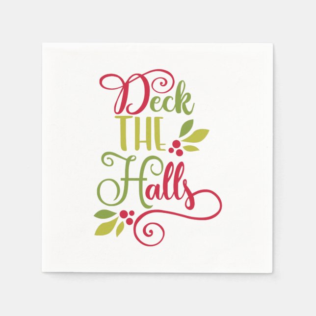 deck the halls napkin (Front)
