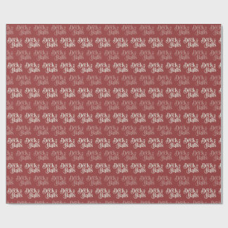 "Deck the Halls" Red Christmas Wrapping Paper