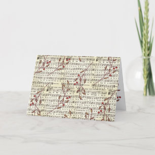 Deck the Halls Sheet Music Holiday Card