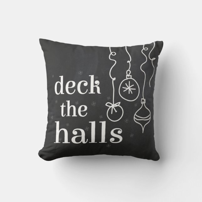 Deck The Halls Throw Pillow (Front)