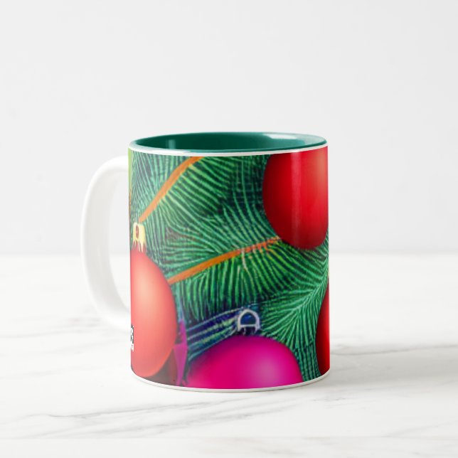 Deck the Halls Two-Tone Coffee Mug (Front Left)
