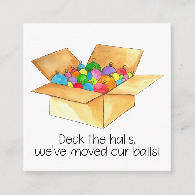 Deck the halls, we've moved our balls! enclosure card (Front)