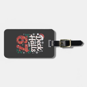Deck the Halls With 6 7 Funny Christmas Six Seven  Luggage Tag