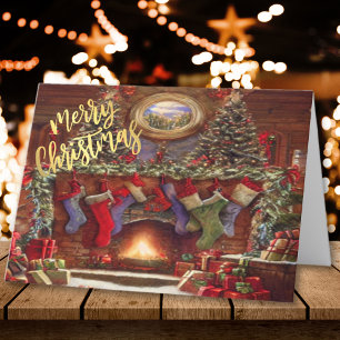 Deck the Halls with Vintage Charm  Holiday Card