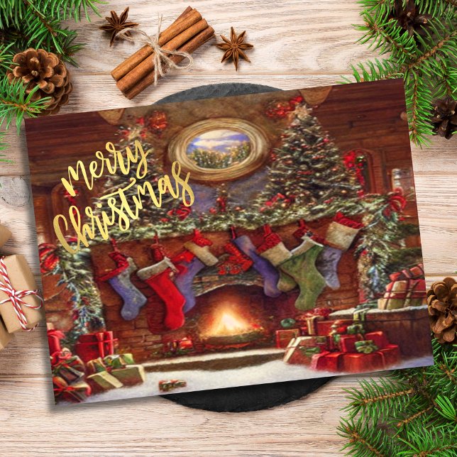 Deck the Halls with Vintage Charm Holiday Postcard (Creator Uploaded)