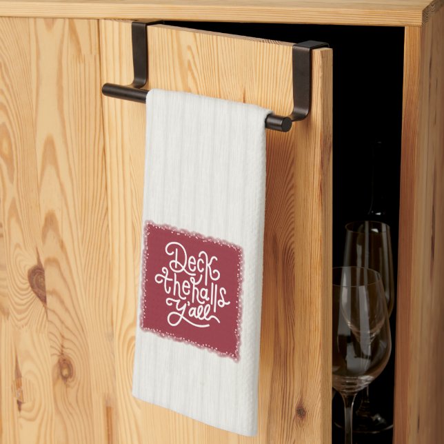 Deck the Halls Y'all Kitchen Towel (Thirds Fold)