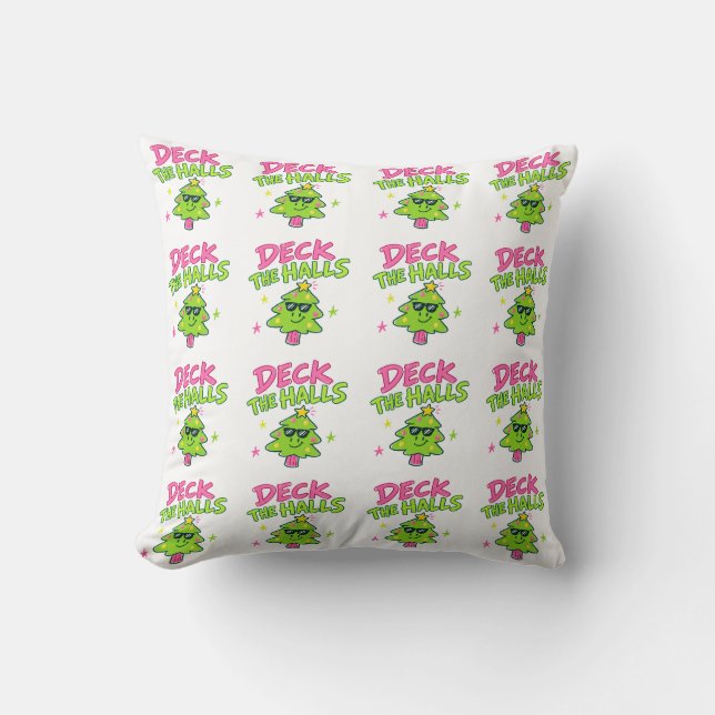 deck the hells throw pillow (Front)