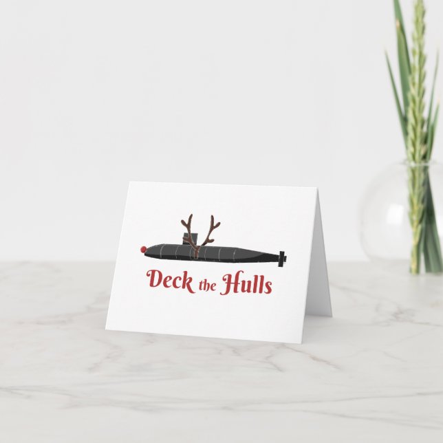 Deck the Hulls - Carte de rennes sous-marins (Devant)
