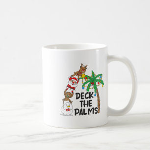 Deck The Palm Christmas In July Xmas Men Women Kid Coffee Mug