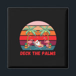 Deck The Palms - Christmas In July Santa Drinking  Magnet<br><div class="desc">Deck The Palms - Christmas In July Santa Drinking A Tail</div>