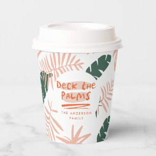 deck the palms christmas tropical  modern  paper cups