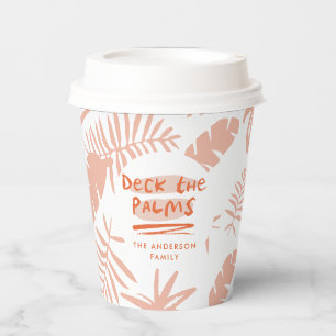 deck the palms christmas tropical  modern  paper cups