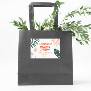 deck the palms christmas tropical modern sticker