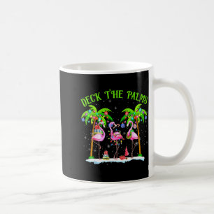 Deck The Palms Flamingo Trocal Christmas Lights Pa Coffee Mug