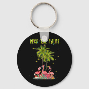 Deck The Palms Hawaiian Christmas Lights Palm Flam Keychain