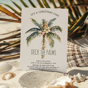 Deck the Palms Tropical Christmas Party Invitation
