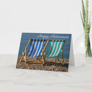 Deckchairs happy retirement card