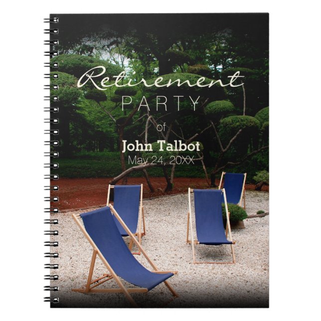 Deckchairs Personalized Retirement Guest Book (Front)