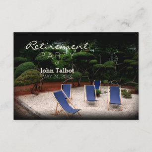 Deckchairs Personalized Retirement Invitation