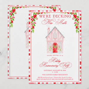 Decking New Halls Christmas Housewarming Invitation