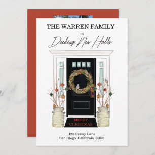 Decking New Halls Farmhouse Christmas Photo Moving Announcement