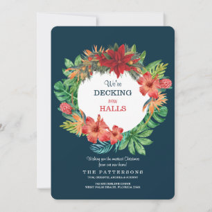 Decking New Halls Moved Holiday Flat Card