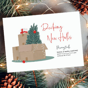Decking New Halls Red Green Holiday Card