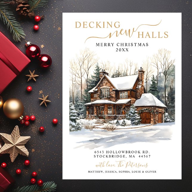 Decking New Halls Rustic New Home Christmas Moving Announcement (Creator Uploaded)