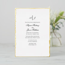 Deckle Edge Foil Wedding Invitation