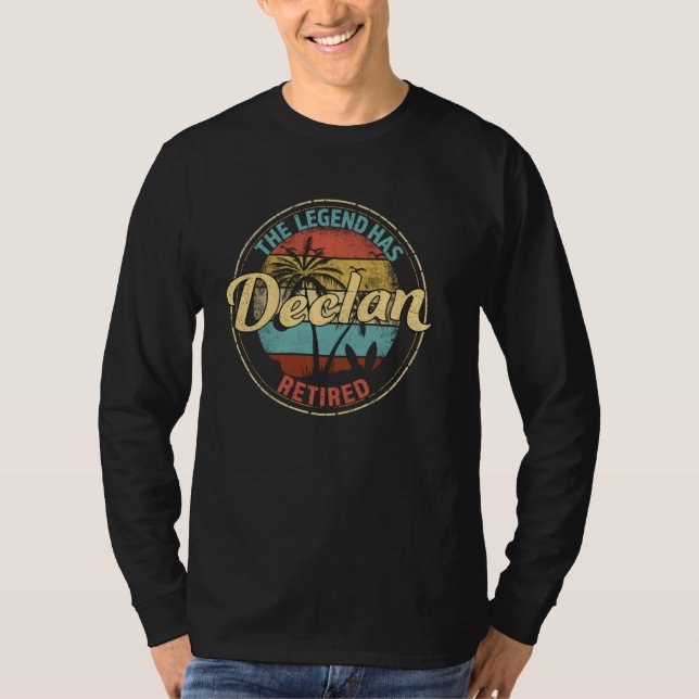 Declan Legend Has Retired Personalized Retirement T-Shirt (Front)
