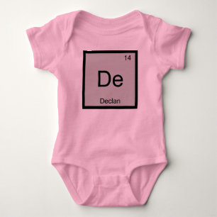 Declan Name Chemistry Element Periodic Table Baby Bodysuit