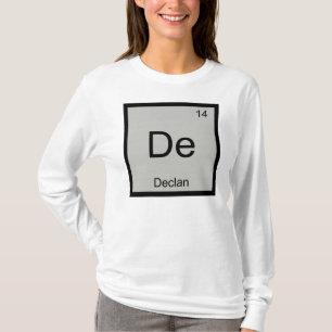 Declan Name Chemistry Element Periodic Table T-Shirt
