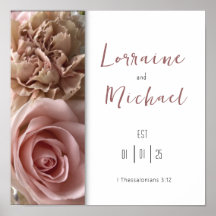 Déclaration d'amour rose pâle Poster Carré