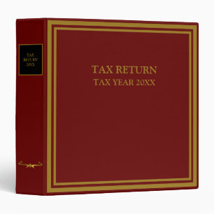 Déclaration de taxe, rouge   Noir 3 Classeur