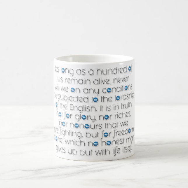 "DECLARATION OF ARBROATH CLASSIC WHITE MUG (Center)