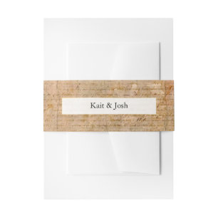 Declaration of Independence 📜 1776 Vintage Invitation Belly Band