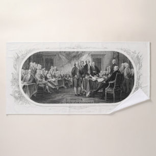 Declaration of Independence: $2 Bill, Etching Bath Towel
