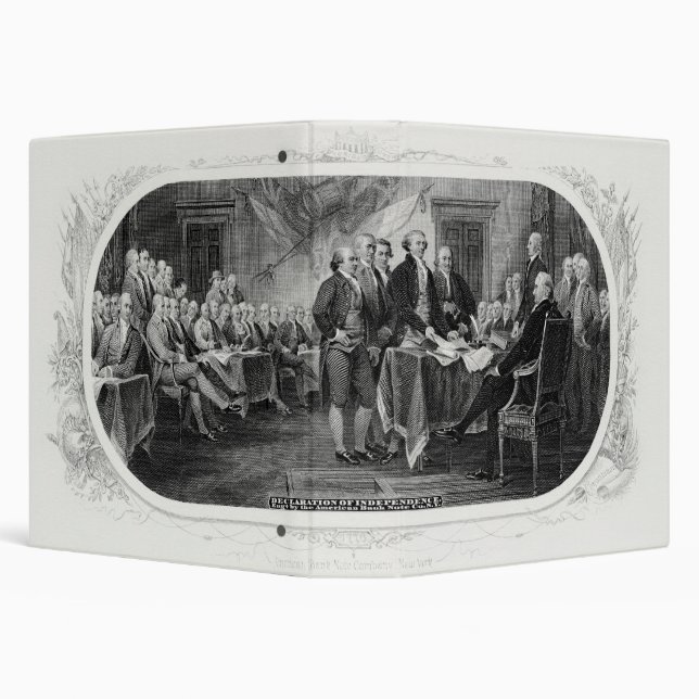 Declaration of Independence: $2 Bill, Etching Binder (Background)
