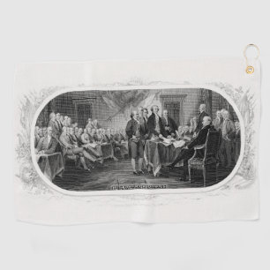 Declaration of Independence: $2 Bill, Etching Golf Towel