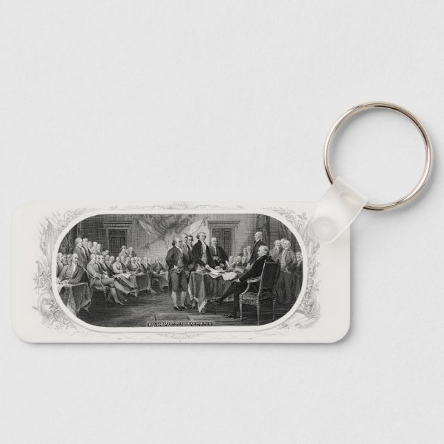 Declaration of Independence: $2 Bill, Etching Keychain (Front)