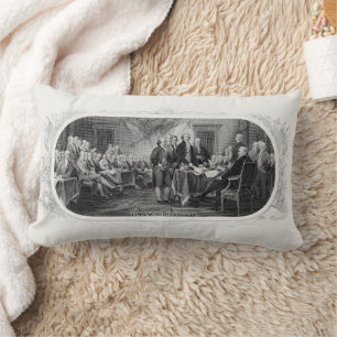 Declaration of Independence: $2 Bill, Etching Lumbar Pillow