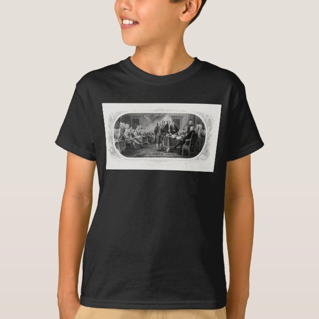 Declaration of Independence: $2 Bill, Etching T-Shirt (Front)