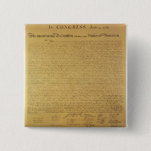 Declaration of Independence 2 Inch Square Button